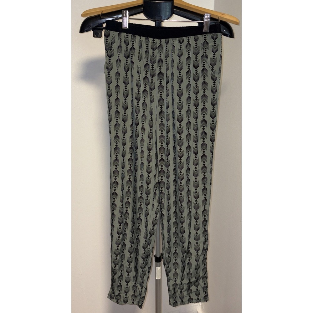 Forever 21 Womens Green /Black Pajama Pants XS Small Lounge Cozy Soft